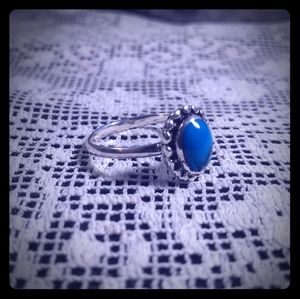 Size 6 Turquois  Ring 925 Quality Sterling Silver